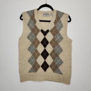 Vintage 90s Classics Pure Wool Argyle Vest Collegiate Skate Cobain Shirt Sweater